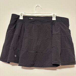 Lululemon Pace Rival MR Skirt Long 15" Black Size 14